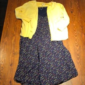 Floral dress + cardigan